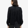 Geweven kanten blouse met lange mouwen