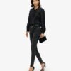 Geweven kanten blouse met lange mouwen