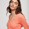 Henley-shirt met lange mouwen en ribboord Henley-shirt met lange mouwen en ribboord