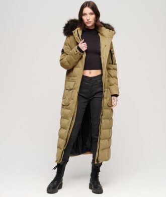 Hooded parka met capuchon van imitatiebont