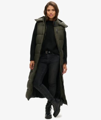Hooded Ripstop Longline Gilet Hooded Ripstop Longline Gilet