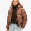 Hooded sportieve Puffer-bomberjas