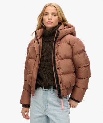 Hooded sportieve Puffer-bomberjas