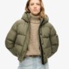 Hooded sportieve Puffer-bomberjas