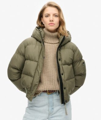 Hooded sportieve Puffer-bomberjas