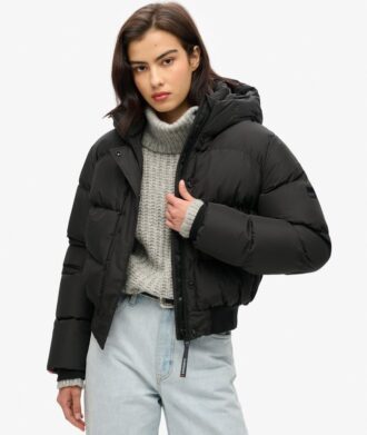 Hooded sportieve Puffer-bomberjas