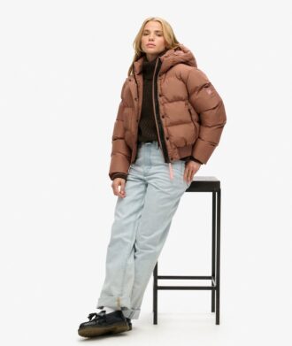 Hooded sportieve Puffer-bomberjas