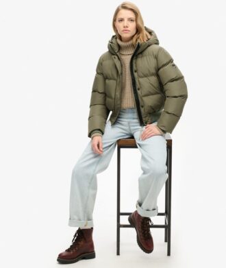Hooded sportieve Puffer-bomberjas