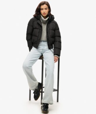 Hooded sportieve Puffer-bomberjas