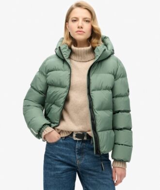 Hooded sportieve Puffer-jas