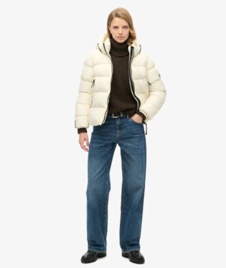 Hooded sportieve Puffer-jas