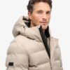 Hooded Tweed Sport Puffer Jacket