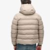 Hooded Tweed Sport Puffer Jacket