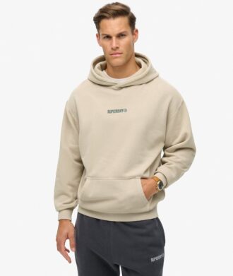 Hoodie met losse pasvorm en micro-logoprint