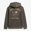 Hoodie met losse pasvorm en tattoo-afbeelding op de rug