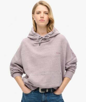 Hoodie met overgeverfd logo