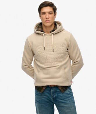 Hoodie met reliëfprint