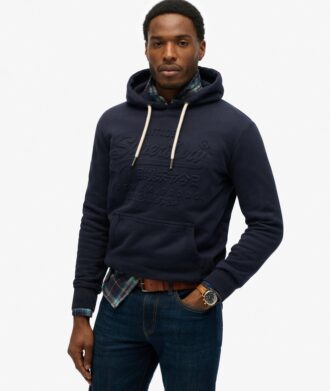 Hoodie met reliëfprint