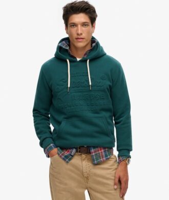 Hoodie met reliëfprint