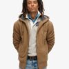 Hoodie met rits en borgvoering