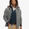 Hoodie met rits en borgvoering