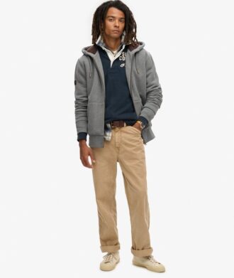 Hoodie met rits en borgvoering