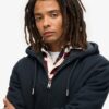 Hoodie met rits en borgvoering