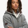 Hoodie met rits en borgvoering