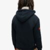 Hoodie met rits en borgvoering