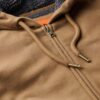 Hoodie met rits en borgvoering