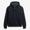 Hoodie met rits en borgvoering