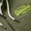 Hoodie met rits en neon Vintage logo-print