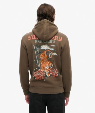 Hoodie met tattoo-print