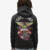 Hoodie met tattoo-print