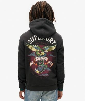 Hoodie met tattoo-print