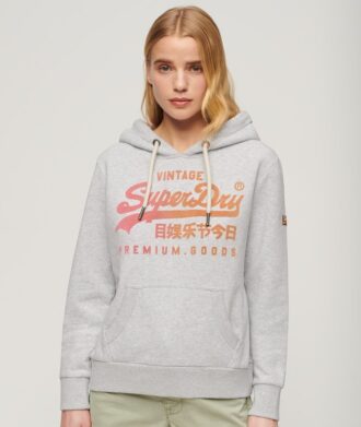 Hoodie met ton-sur-ton Vintage logo
