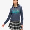 Hoodie met ton-sur-ton Vintage logo