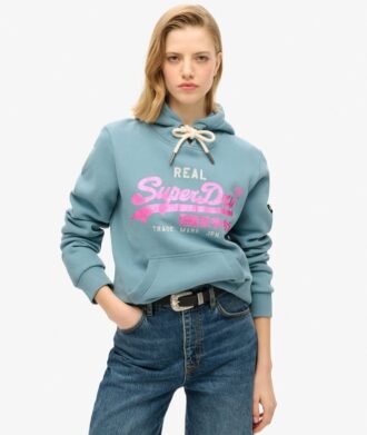 Hoodie met versierde Vintage logo-afbeelding