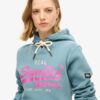 Hoodie met versierde Vintage logo-afbeelding