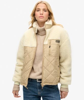 Hybride jassen van sherpa-fleece