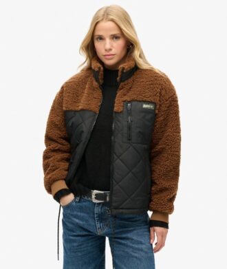 Hybride jassen van sherpa-fleece
