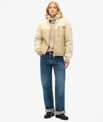 Hybride jassen van sherpa-fleece