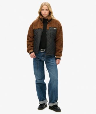 Hybride jassen van sherpa-fleece