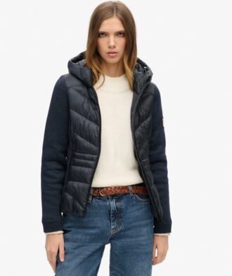 Hybride stormjas met capuchon