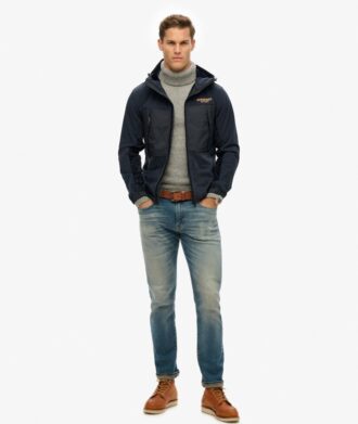 Hybride trekkerjas met hood