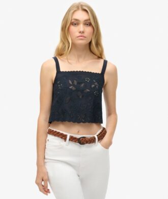 Ibiza geborduurde cami-top