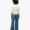 Jeans met wijde pijpen en onafgewerkte zoom