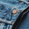 Jeans met wijde pijpen en onafgewerkte zoom