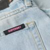 Jeans met wijde pijpen en onafgewerkte zoom