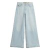 Jeans met wijde pijpen en onafgewerkte zoom